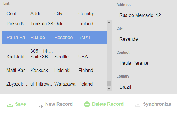 The resulting buttons from the checked boxes in genie.